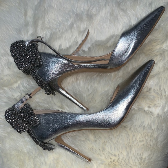 Silver Damond bow high heels - Picture 3 of 7